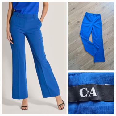 Nieuw ! Kobalt blauwe broek met wijde pijpen Mt 34 / 36