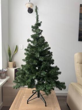 Mooie kunst kerstboom van 125 cm, inclusief standaard