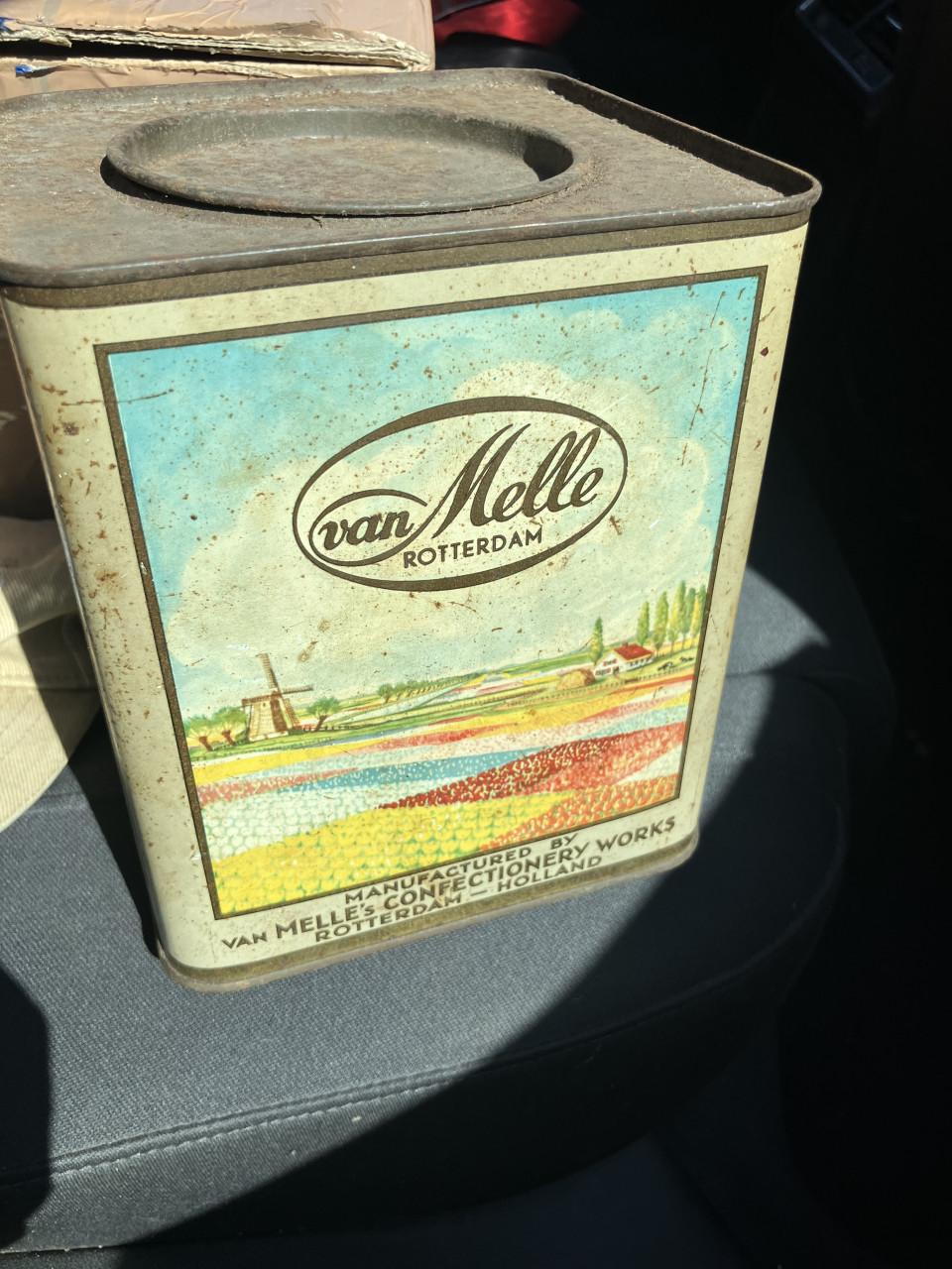 Antiek blik Van Melle