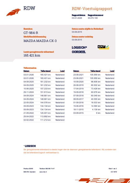 Mazda Cx-3 2.0 skyactiv-g 120 gt-m | orig. nl | dealeronderhouden | 1e eige