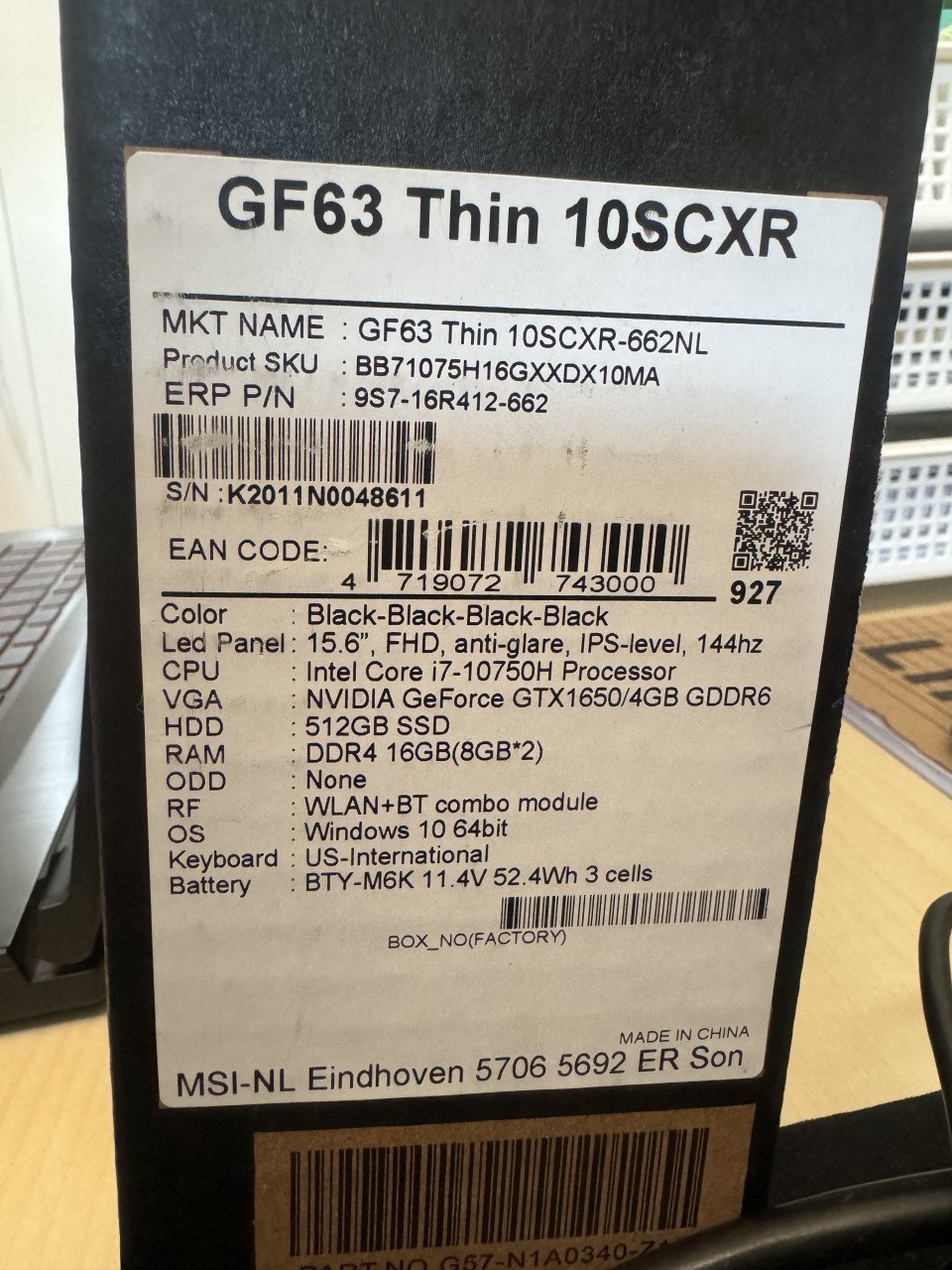 MSI Gaming Laptop – Topconditie + Originele Doos & Adapter!