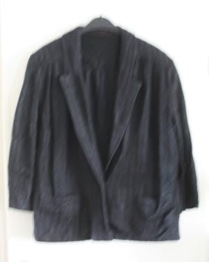 Zwarte blazer grof gebreid  maat 42