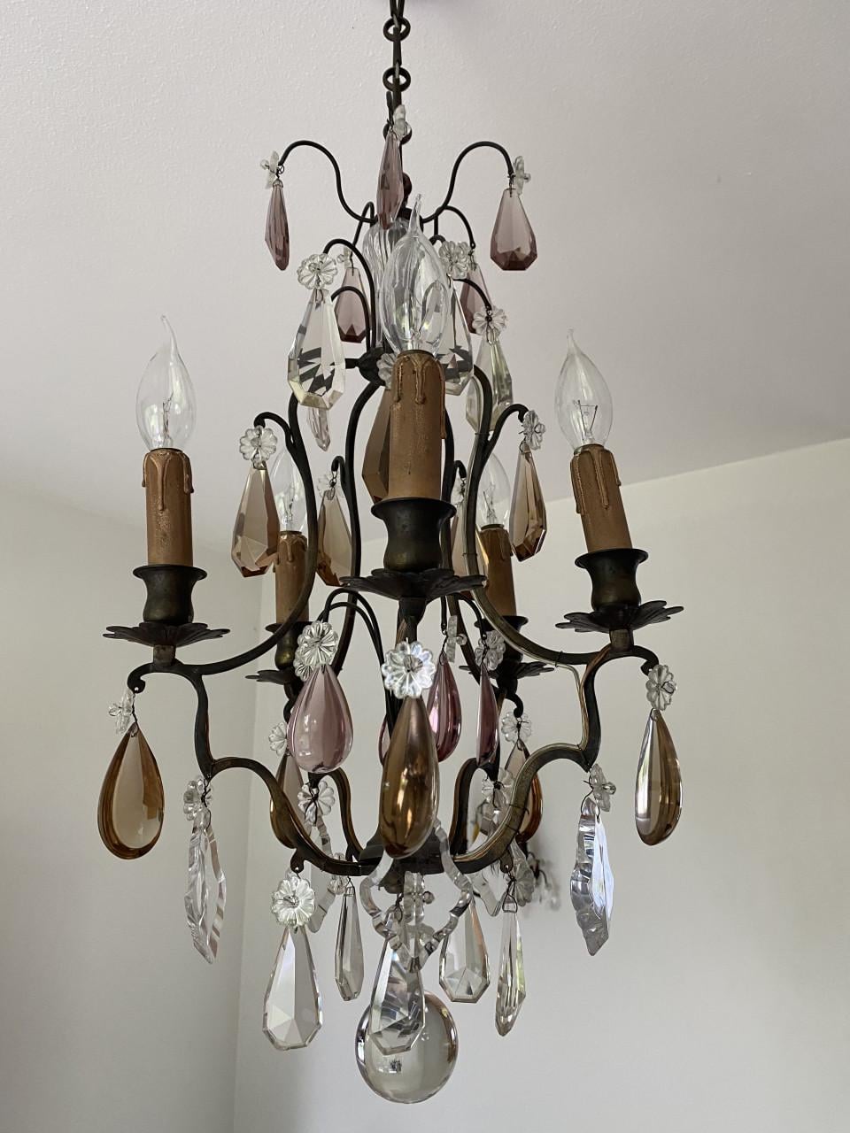 Kroonluchter,brons,begin 1900