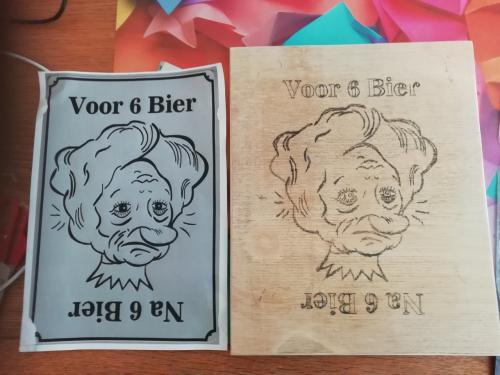 Voor en na 6 bier