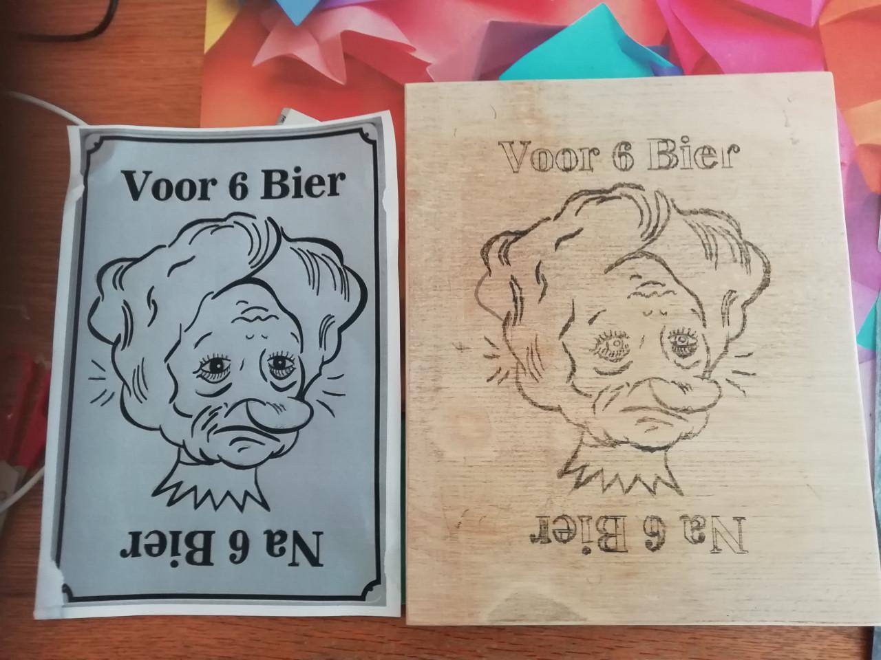 Voor en na 6 bier