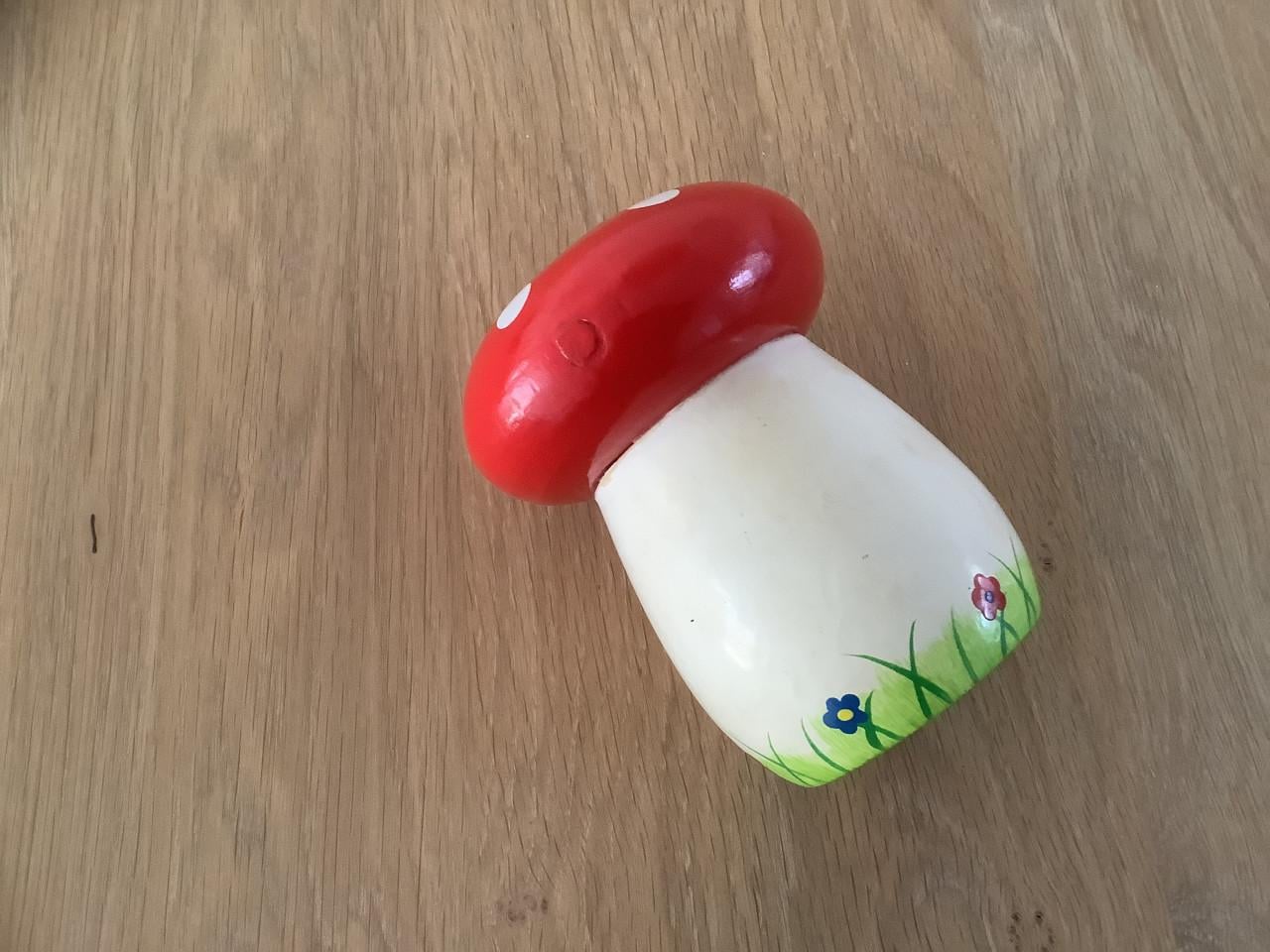 Houten Spaarpot Paddenstoel