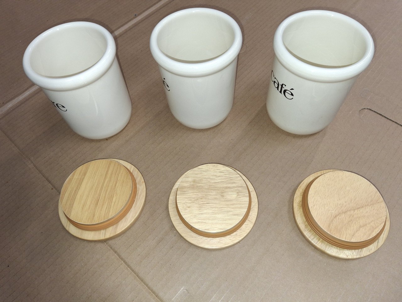 Bewaarpotten voor suiker, koffie en thee