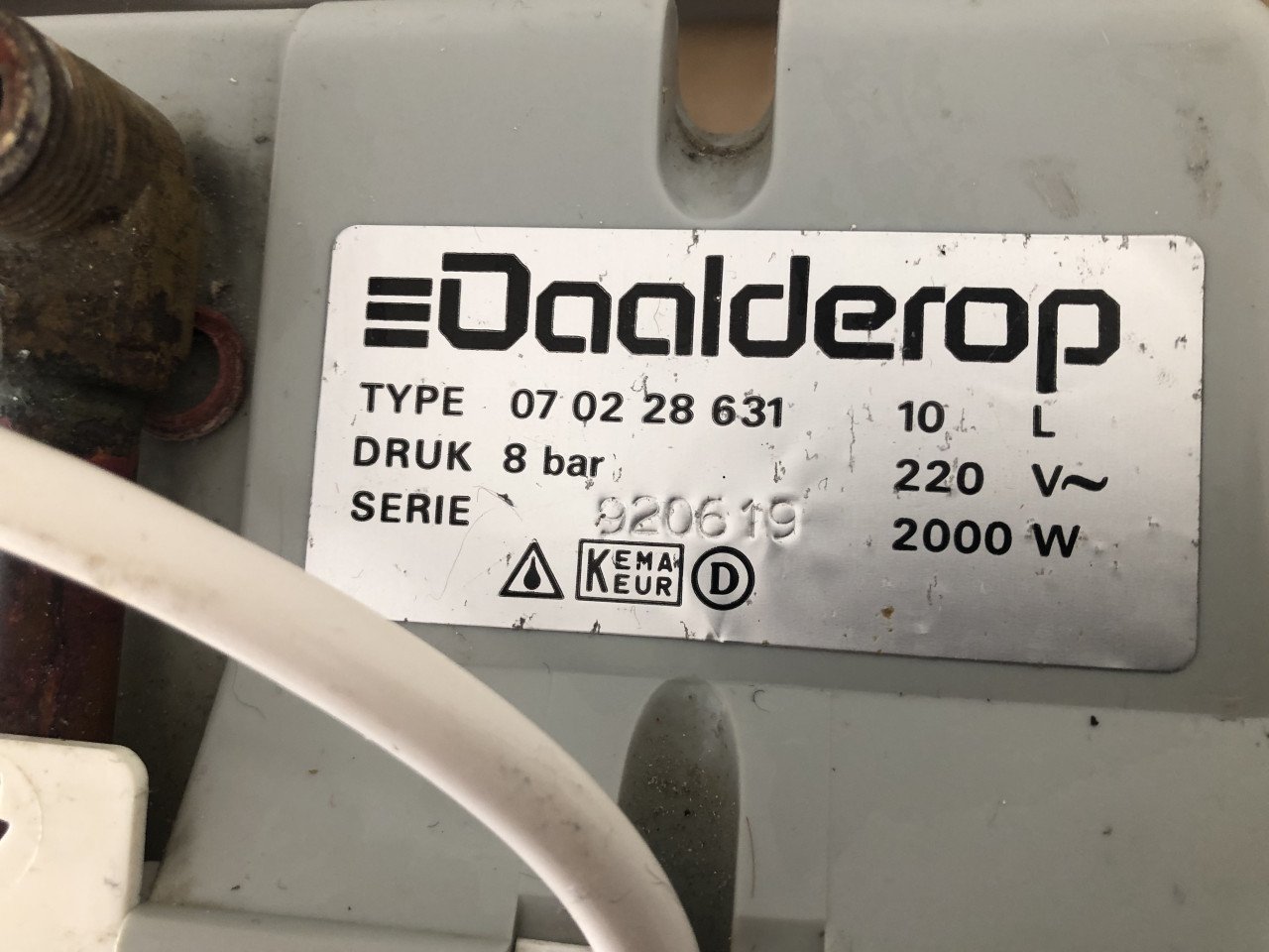 Elektrische keuken boiler Daalderop
