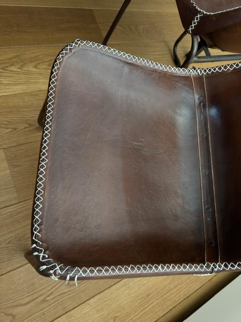 8 stuks lederen eetkamerstoelen