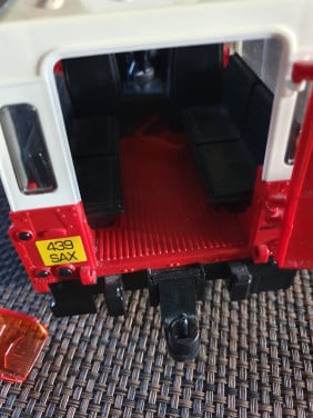 Leuke vintage Bruder Landrover brandweerauto met accessoires...