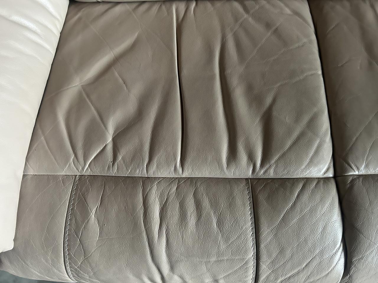 Bank leer 2 zits en relax fauteuil