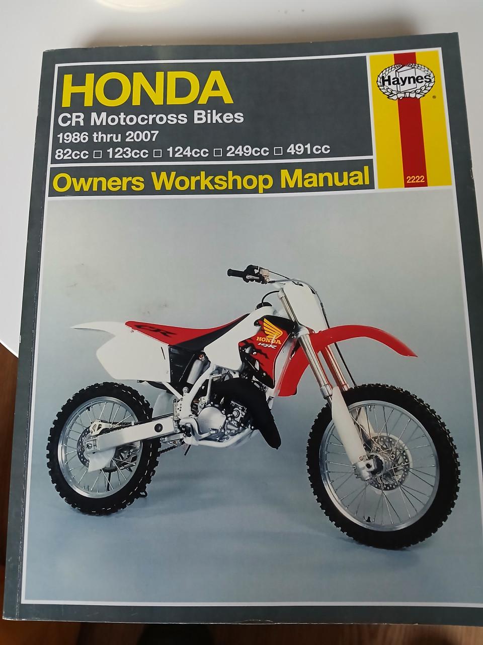 Haynes Owners Workshop Manual Honda CR Motocross Bikes