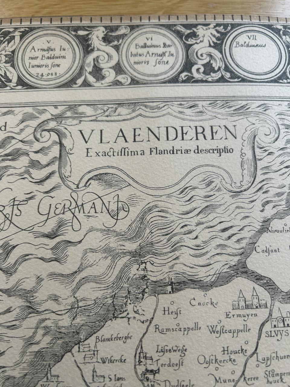 Cartografie kaart Vlaanderen