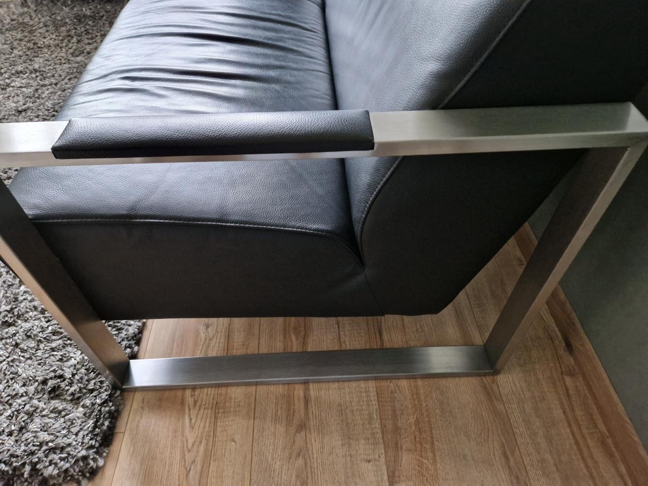 Montel bank zwart leer