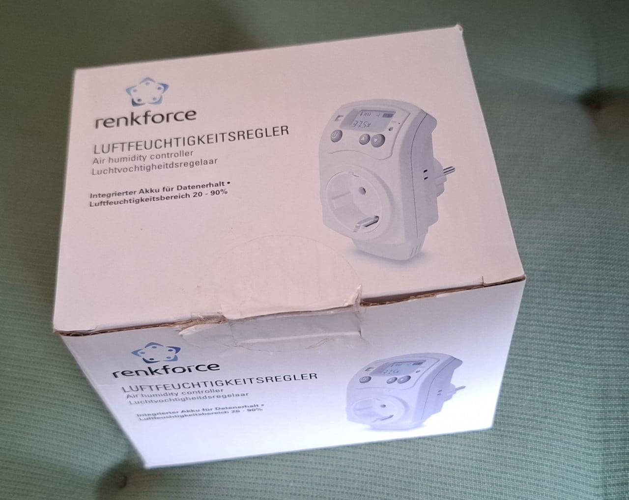 Renkforce hygrostaat, luchtvochtigheidsregelaar. In doos, met handleiding
