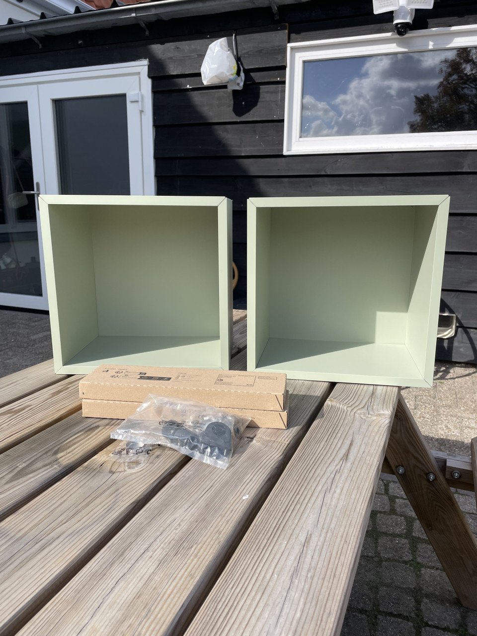 IKEA Eket wandkubus groen 2x