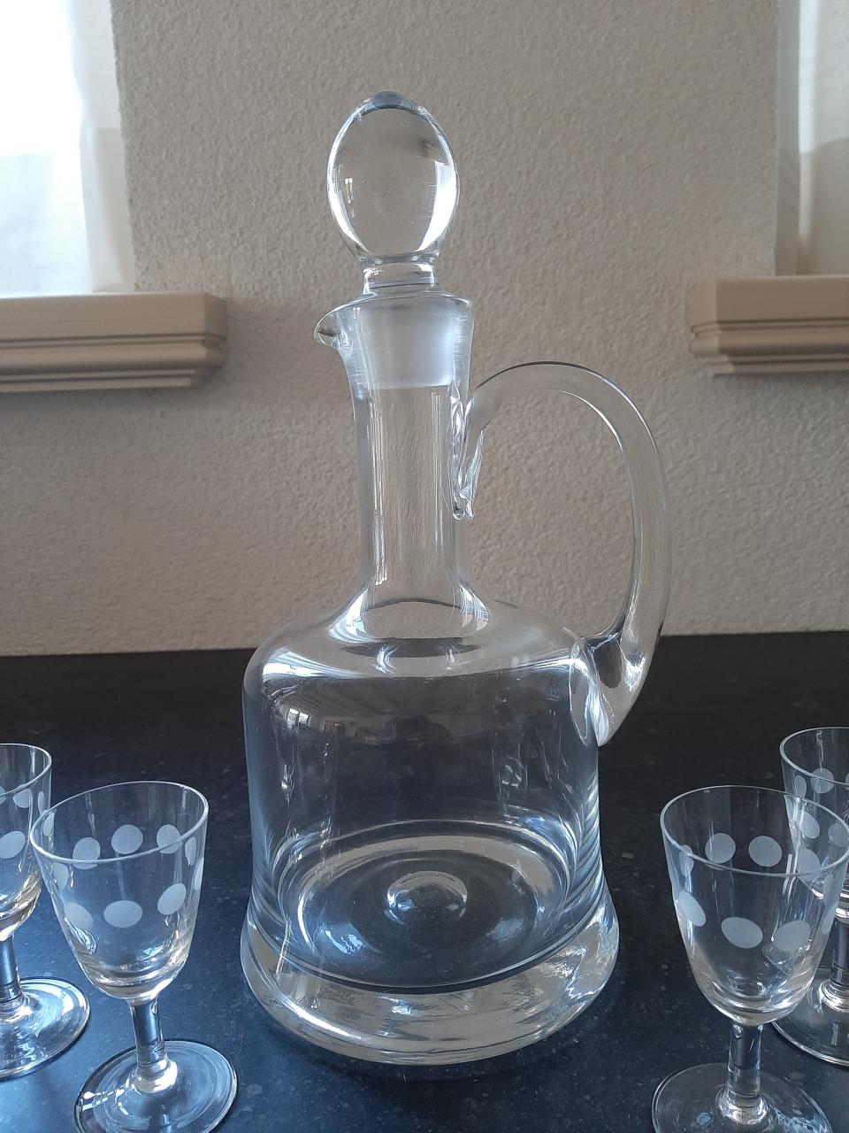 Karaf met 6 borrelglaasjes