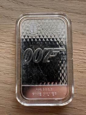 1oz zilverbaar Jamesbond 007
