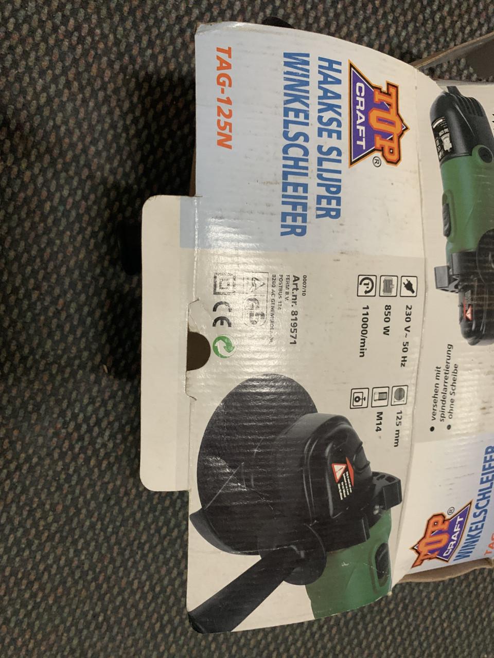 Top Craft haakse slijper TAG-125N