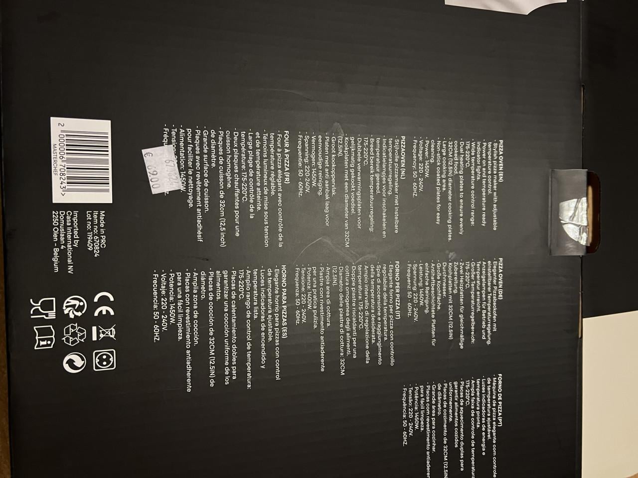 Nieuwe Pizza Oven nog in verpakking winkelprijs €70,-