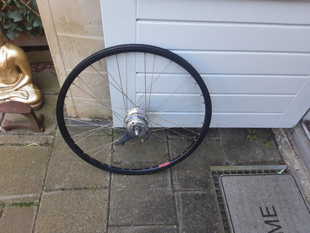 28 inch shimano nexus achterwiel, 7 speed,rollerbrake rem