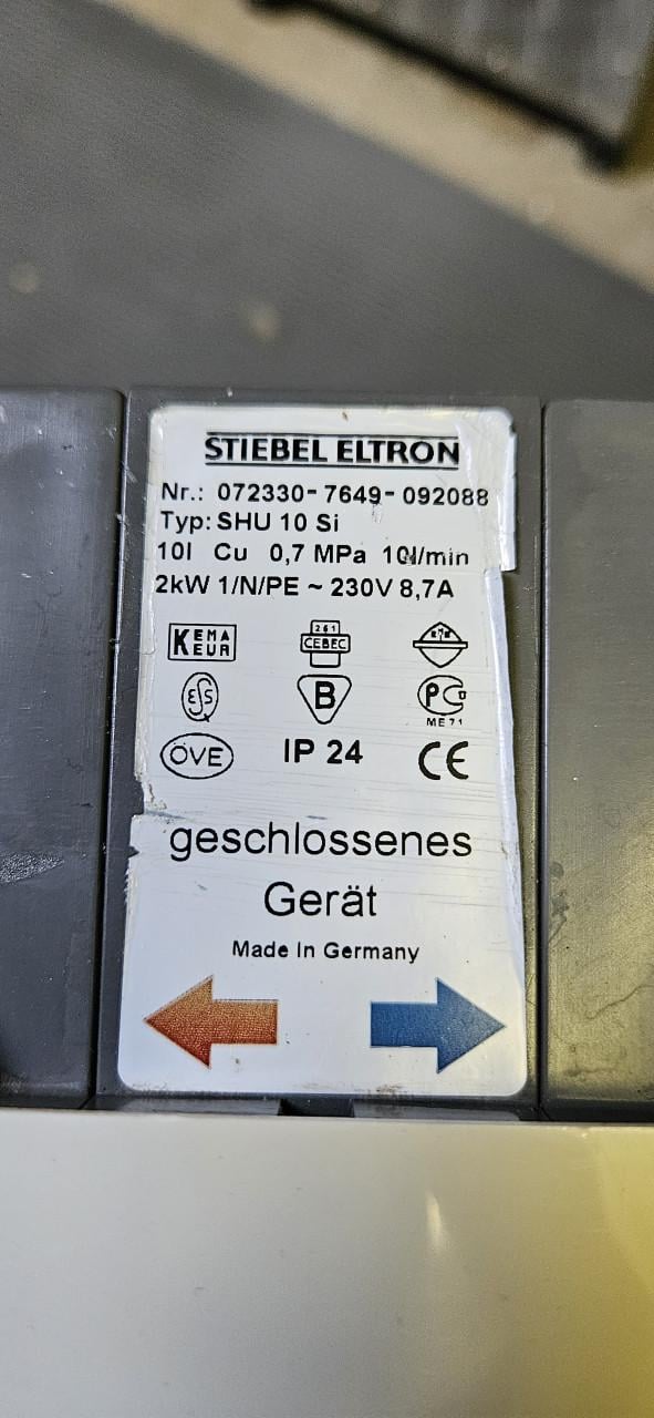 Close-in boiler - stiebel eltron SHU 10 Si