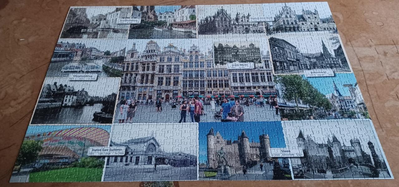 Puzzel Belgie Toen en Nu