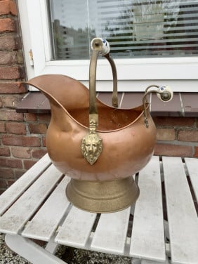 Vintage  oude koperen pot