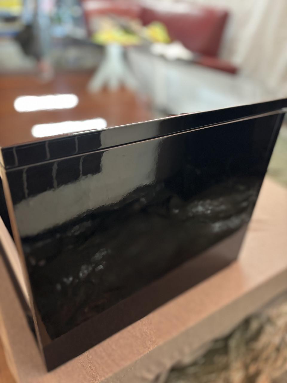 Tv meubel hoogglans zwart hangkast met klep