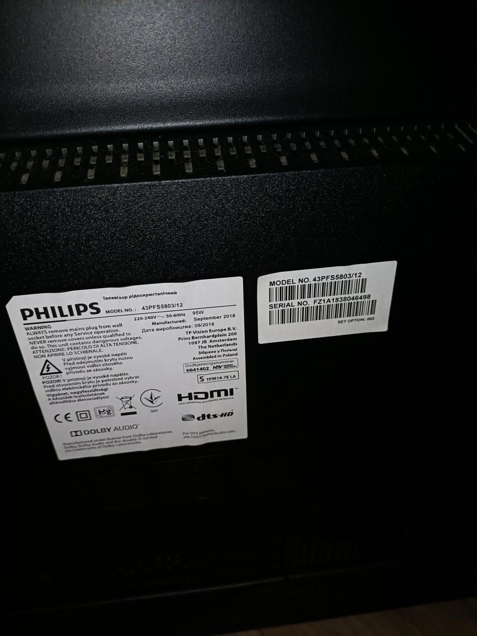 Philips 43PFS5803/12 Full HD Smart TV