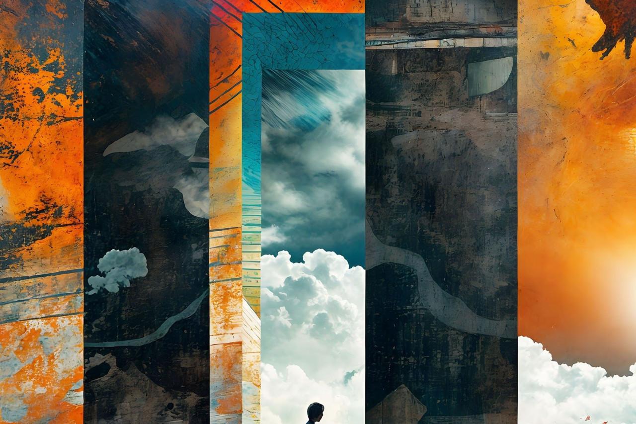 "MoonChild" Unieke editie 1/1 - Digitaal schilderij/Giclee - Formaat 120x80