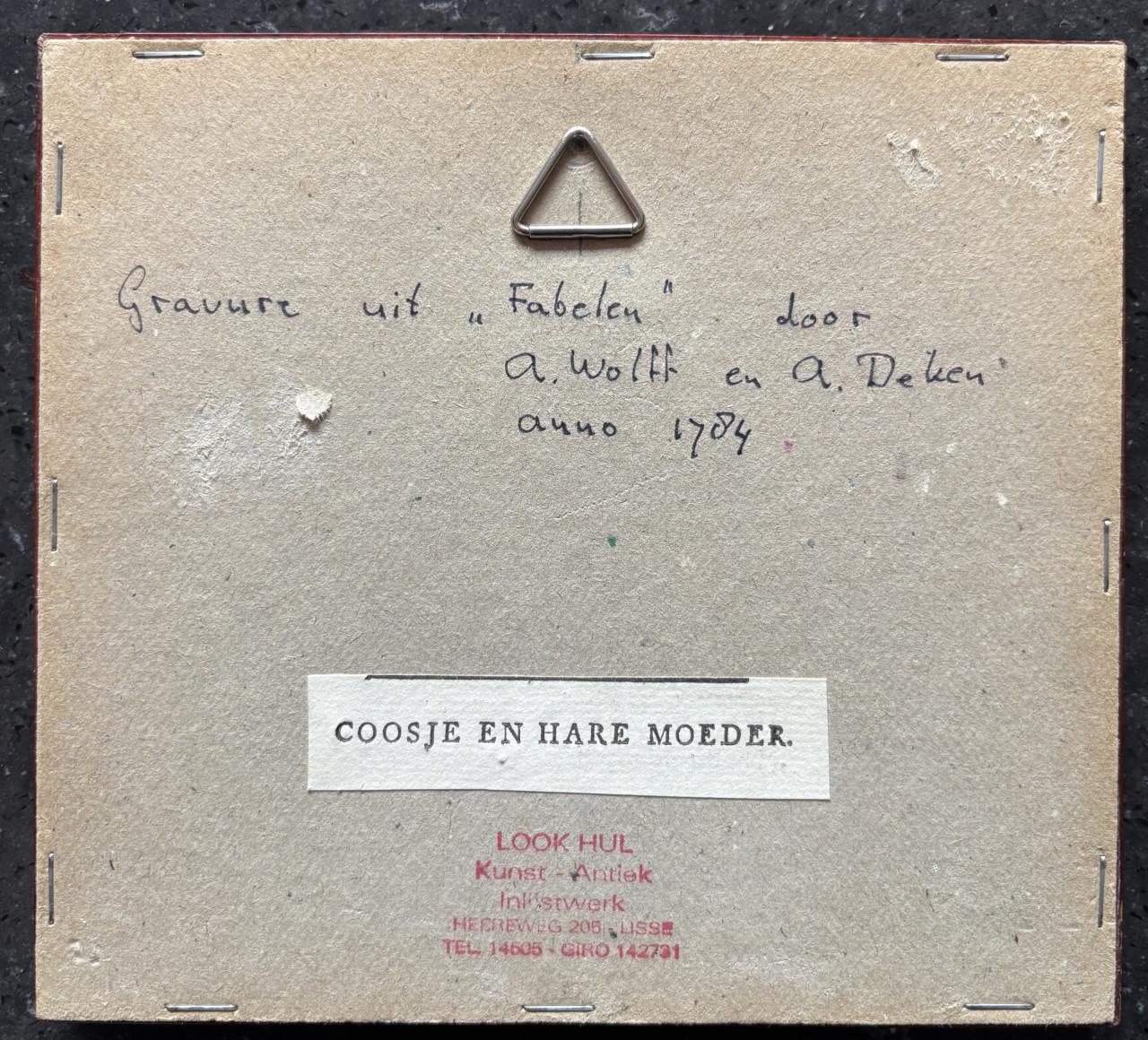 Zeldzame 18e eeuwse gravures Wolff en Deken, ingelijst