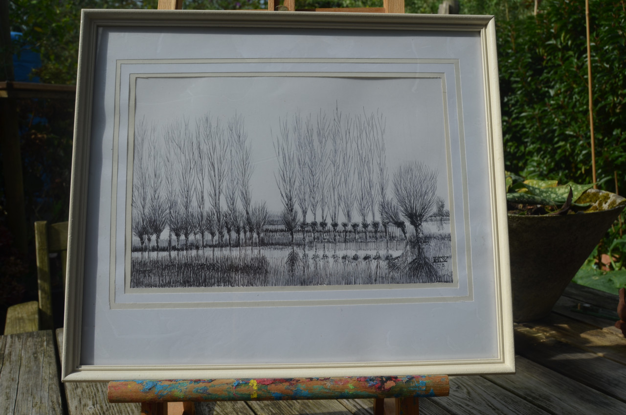 10 x Hendrik Voskuijl (1893 - 1980) potloodtekeningen (3) o.a. Ommen