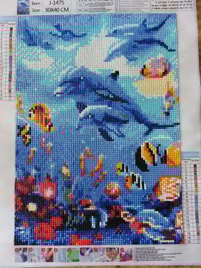 Te Koop. Zelfgemaakte diamont painting
