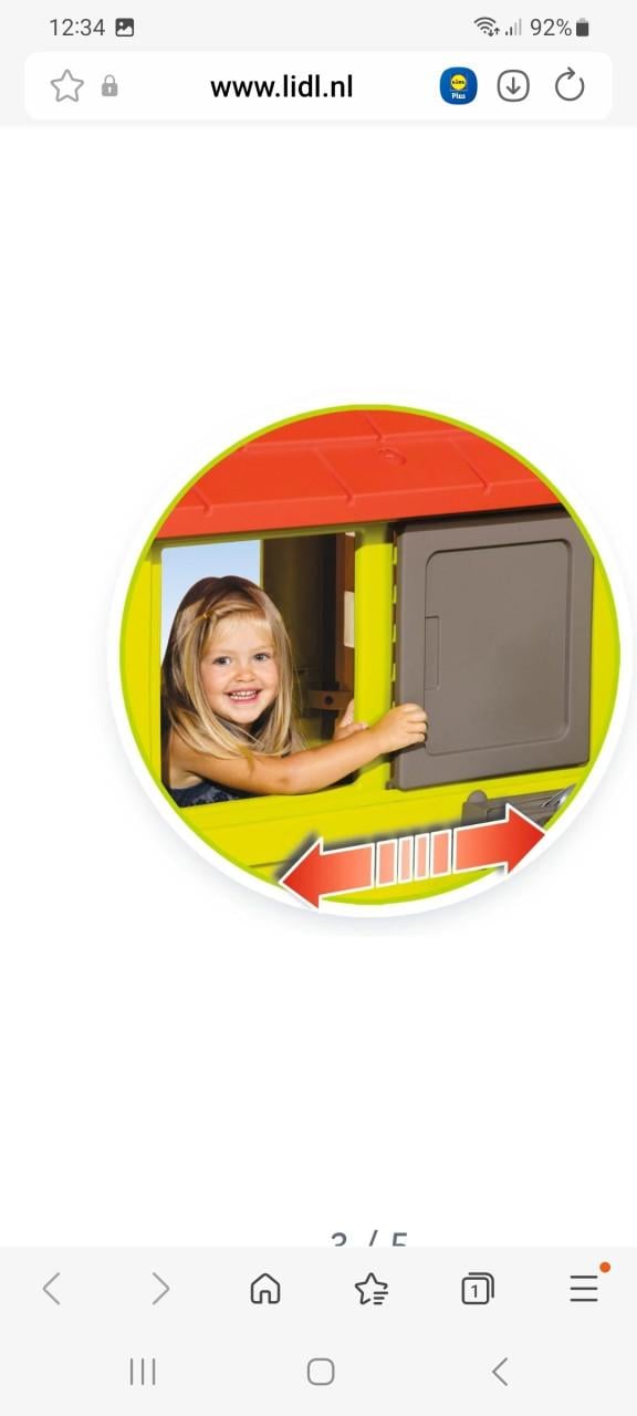 Smoby speelhuis + buitenkeuken, deurbel + ( water) glijbaan