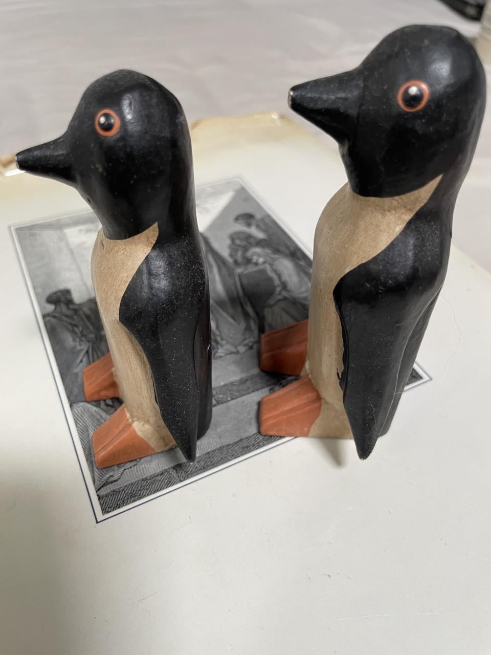 2x Houten Pinquins