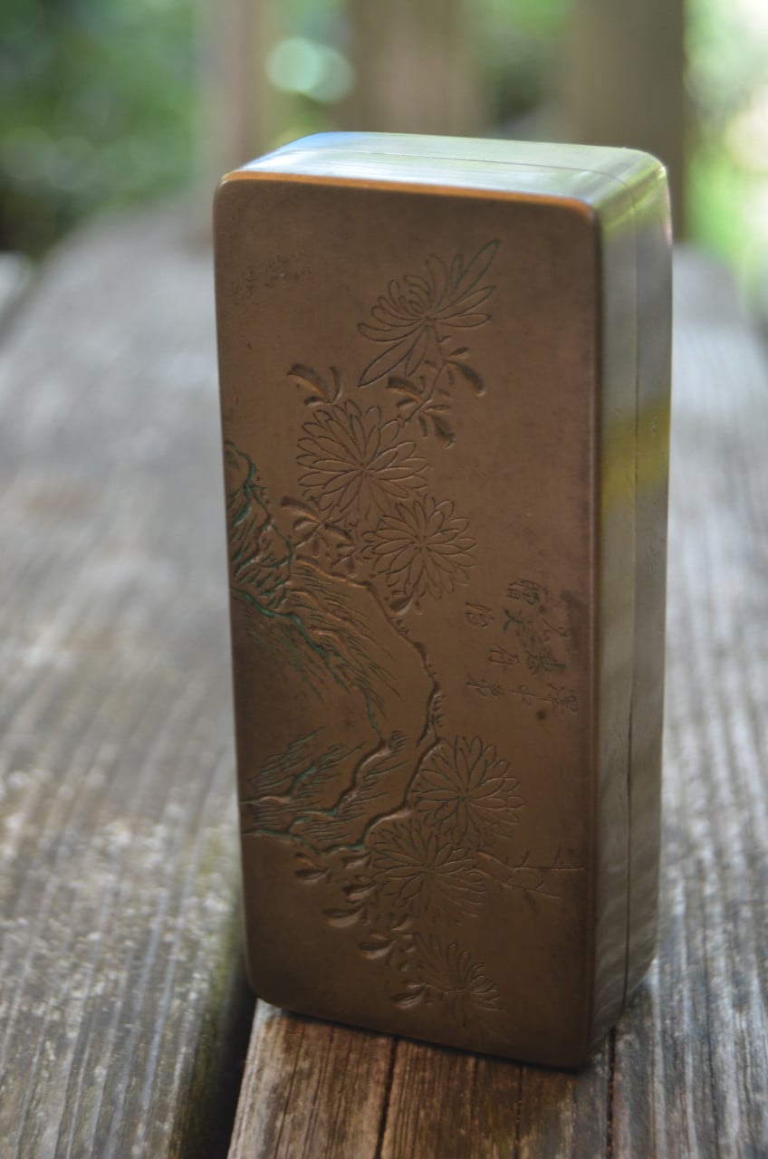 Mooi Japans bronzen doosje ipst