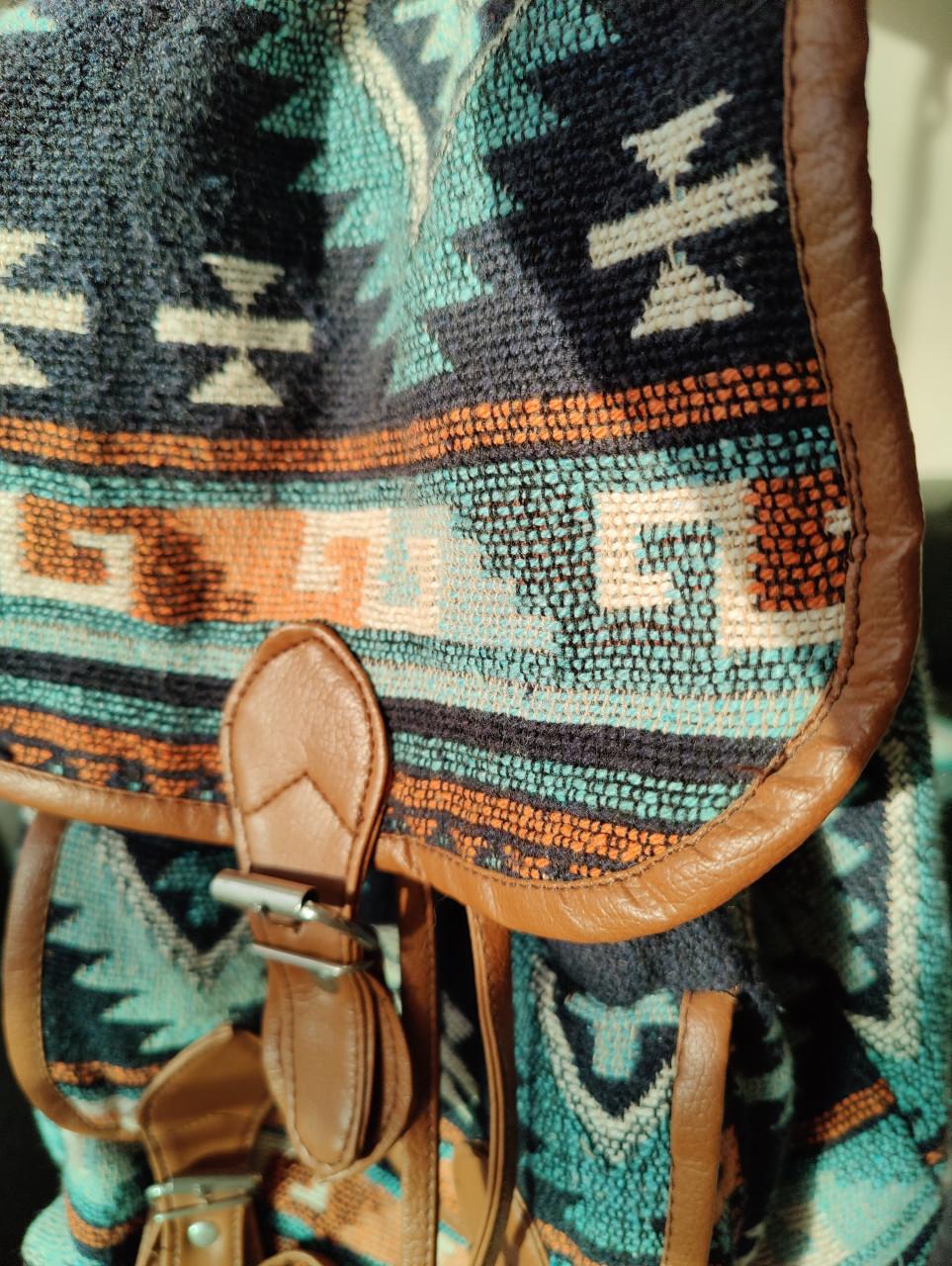 Canvas rugzak vintage aztec-print