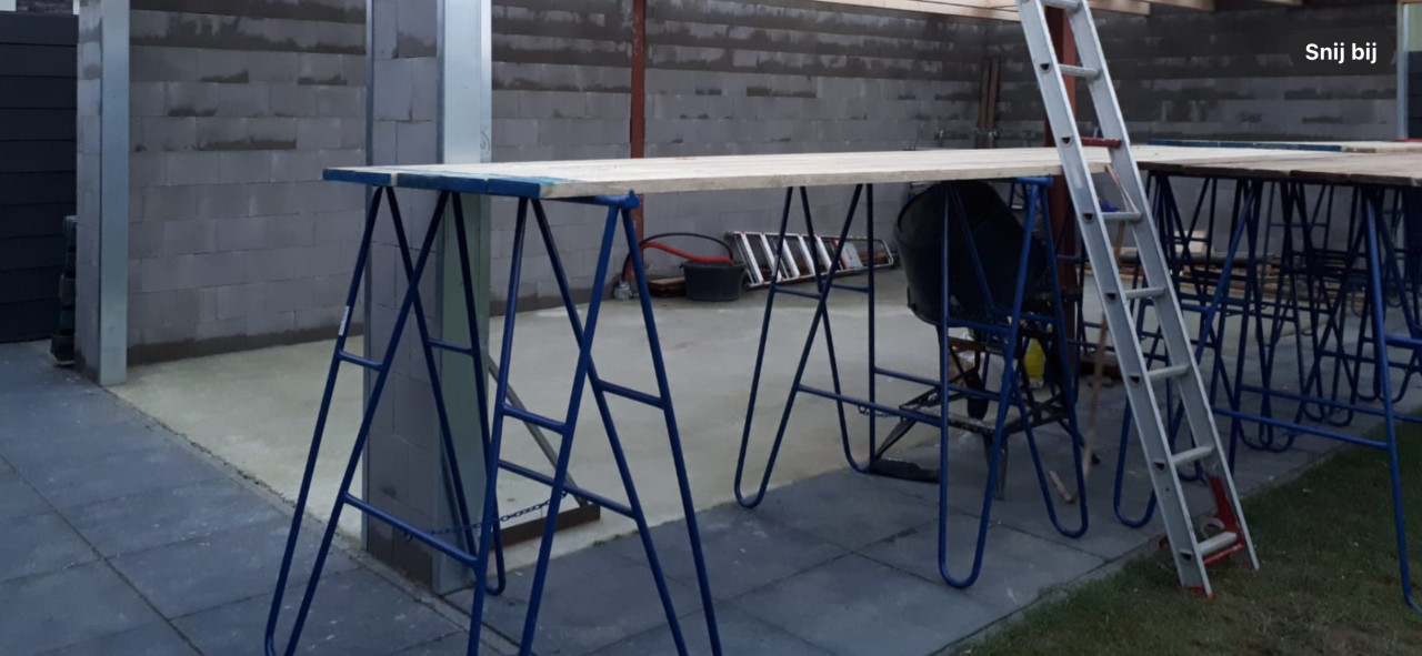Klapschragen en steigerplanken