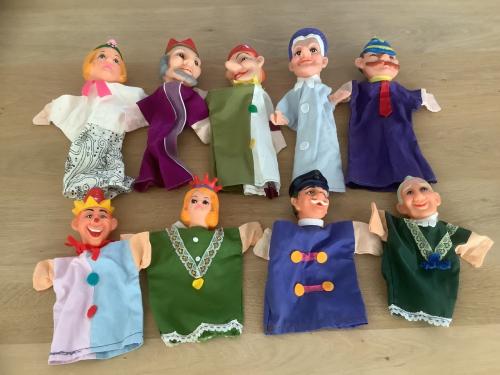 Retro Poppenkastpoppen - 9 stuks