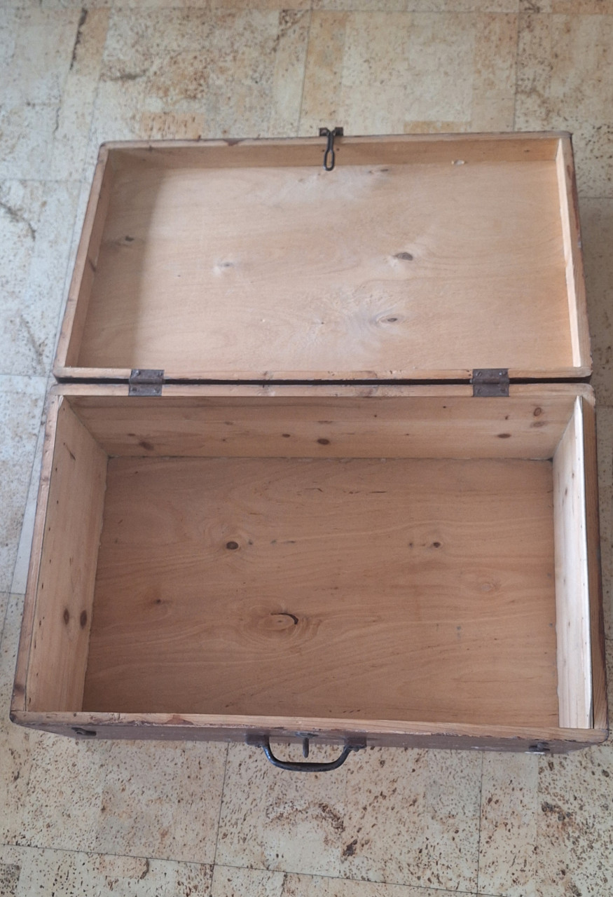 Houten reiskoffer