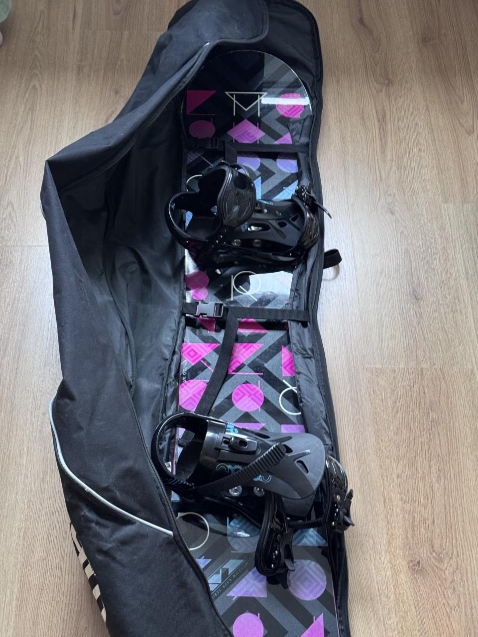 Snowboard inclusief bindingen en tas