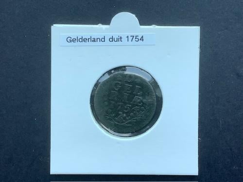 Gelderland , duit 1754.