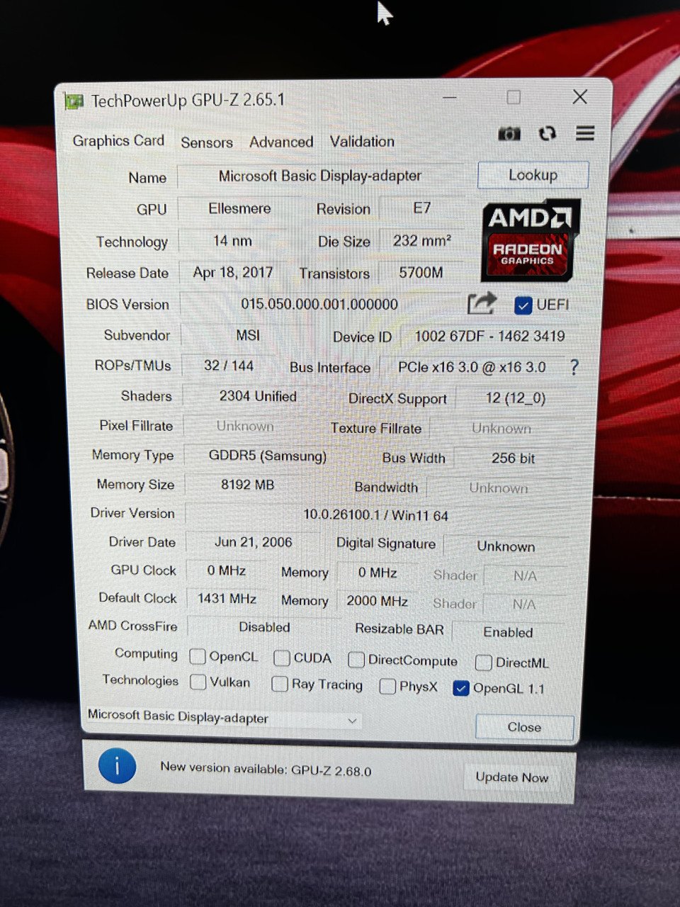 MSI Rx 580 gaming 8GB  x+ speciale editie gereserveerd
