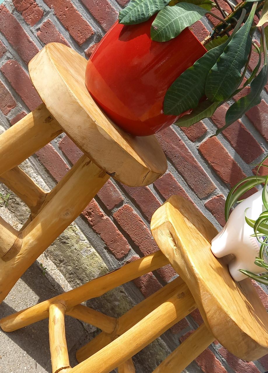 Houten krukjes