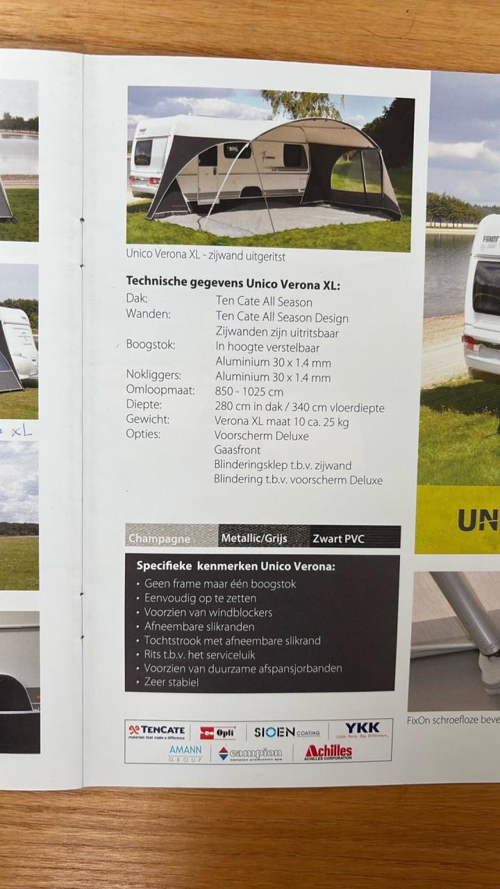 Unico Verona XL Voortent - Zeer stabiel en nagenoeg Nieuw