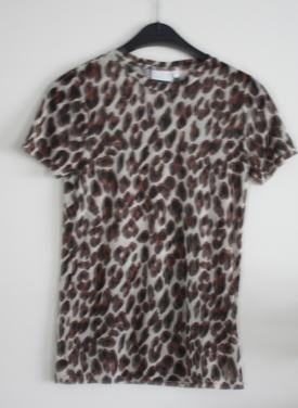 Transparant panterprint shirt  maat 164-170