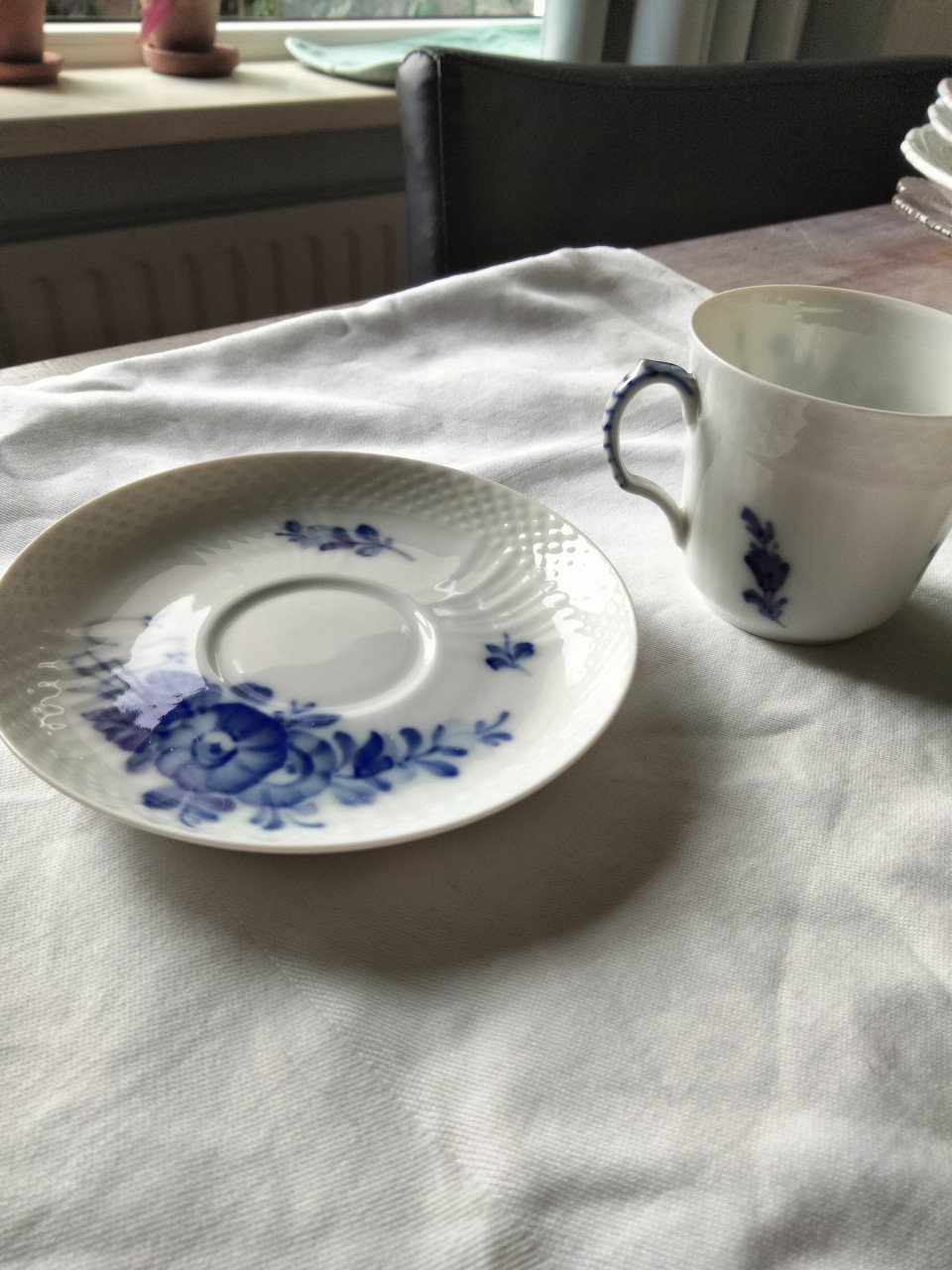 Delfts blauw kop en schotel