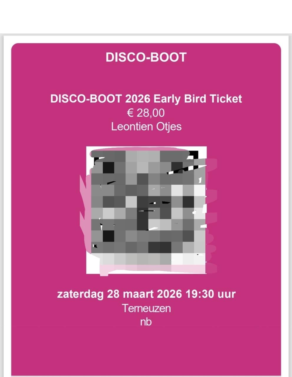 DISCO BOOT VERTREK TERNEUZEN 28 MAART