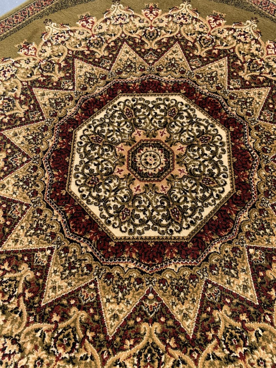 ✨Super Leuk Achthoekig Vintage Vloerkleed ✨Zuiver Scheerwol ✨